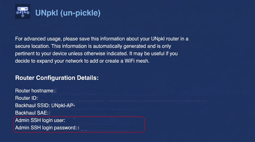 Locate the credentials from the packaged brochure shipped with the device